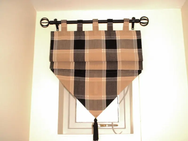 Tab top check blind by Heather Horrocks Leigh